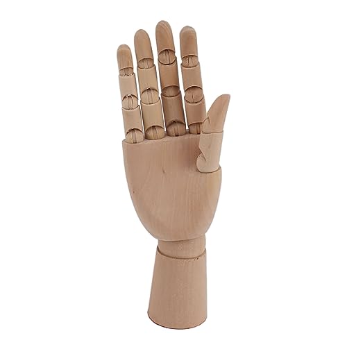 ZASCHMOY Flexible Holzhandmodell Zum Skizzieren und Zeichnen - Beweglicher Künstler Manikin mit Rotbaren Fingern und Knöcheln - Premiumholz für Kunst, Fotografie und Wohnkultur (#2) von ZASCHMOY