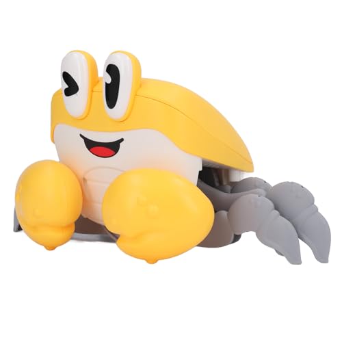 ZASCHMOY Interaktiver Krabbelkrabben -Babyspielzeug mit Sensortechnologie und Musik für Frühes Lernen und Bauchzeit -Engagement Blau Blau (Yellow) von ZASCHMOY