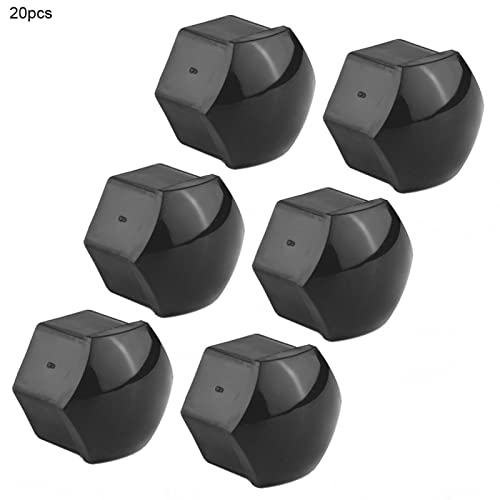 ZASCHMOY Langlebige Auto-Radmutterkappen Set Schwarz 19mm 20-Pack Einfach Installieren Sie Auto-Hub-Schraubenschutzabdeckung für Einen Verbesserten Randschutz und Styling (3) von ZASCHMOY