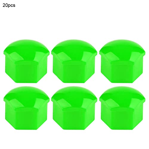 ZASCHMOY Langlebige Auto-Radmutterkappen Set Schwarz 19mm 20-Pack Einfach Installieren Sie Auto-Hub-Schraubenschutzabdeckung für Einen Verbesserten Randschutz und Styling (Green) von ZASCHMOY