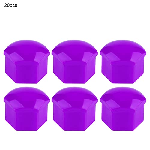 ZASCHMOY Langlebige Auto-Radmutterkappen Set Schwarz 19mm 20-Pack Einfach Installieren Sie Auto-Hub-Schraubenschutzabdeckung für Einen Verbesserten Randschutz und Styling (Purple) von ZASCHMOY