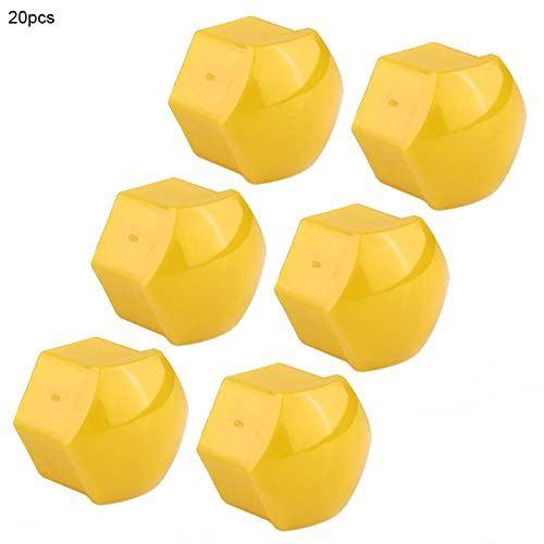 ZASCHMOY Langlebige Auto-Radmutterkappen Set Schwarz 19mm 20-Pack Einfach Installieren Sie Auto-Hub-Schraubenschutzabdeckung für Einen Verbesserten Randschutz und Styling (Yellow) von ZASCHMOY