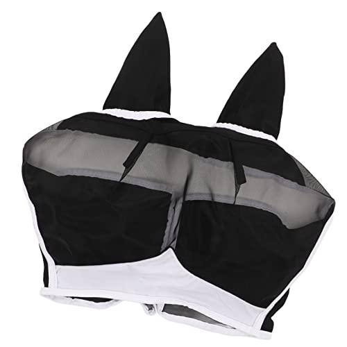 ZASCHMOY Mesh Horse Fly Maske mit Ohren - Elastischer UV -Schutz | Abnehmbare, Atmungsaktive Pferde Augenmaske | Blau & Grün für Leichten Komfort (S) von ZASCHMOY