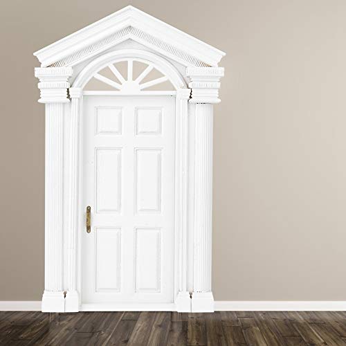 ZASCHMOY Mini Dollhouse -Tür für 1:12 Dollhouse - Geschickt Gefertigte Holzkonstruktion mit Exquisiter Verarbeitung für Decoration von ZASCHMOY