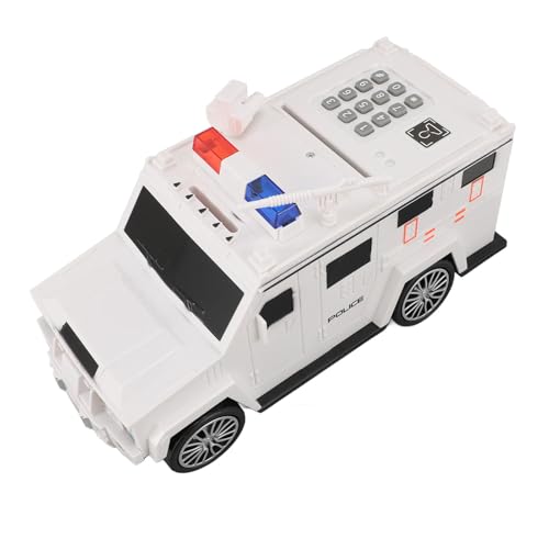 ZASCHMOY Panzerwagen Piggy Bank mit Fingerabdruckkennwort und Automatische Rollfunktion Black Electronic Car Money Bank für (White) von ZASCHMOY