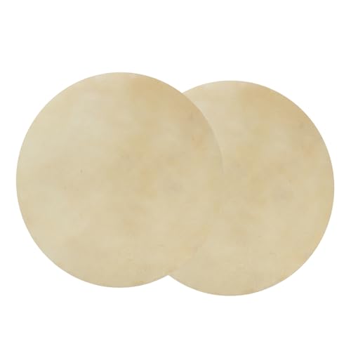 ZASCHMOY Premium 2pcs Schaffell -Drum Head für Afrikanische Bongo -Trommel Klarer Konsistenter Klang, Natürliche Textur Schaffell, 11,4 Zoll (9,0 Zoll) von ZASCHMOY