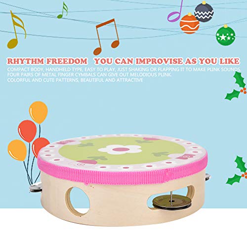 ZASCHMOY Vielseitig 15 cm Hölzerne Handheld -Tamburin mit Metallbecken für Percussion -Enthusiasten Musiker Fun Musical Instrument Spielzeuggeschenk (#3) von ZASCHMOY