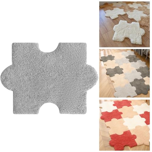 Interlocking Floor Mats, Ineinandergreifende Teppichfliesen 8/12/15/16/20/25/30 Stücke, Polyesterfaser Puzzlematte Boden, Puzzleteppich Spielmatte, Interlocking Floor Mats für Wohnzimmer(Light Gray,8 Interlocking Floor Mats, Ineinandergreifende Teppichfliesen 8/12/15/16/20/25/30 Stücke, Polyesterfaser Puzzlematte Boden, Puzzleteppich Spielmatte, Interlocking Floor Mats für Wohnzimmer(Light Gray,8 von ZASEZOD