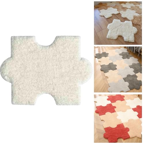 Interlocking Floor Mats, Ineinandergreifende Teppichfliesen 8/12/15/16/20/25/30 Stücke, Polyesterfaser Puzzlematte Boden, Puzzleteppich Spielmatte, Interlocking Floor Mats für Wohnzimmer(White,12 pcs) Interlocking Floor Mats, Ineinandergreifende Teppichfliesen 8/12/15/16/20/25/30 Stücke, Polyesterfaser Puzzlematte Boden, Puzzleteppich Spielmatte, Interlocking Floor Mats für Wohnzimmer(White,12 pcs) von ZASEZOD