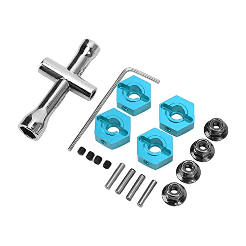 ZAWELIYO 14mm Aluminiumlegierung Wenst Hex Hub -Kit, Universal Upgrade Rad Hex Adapter für ARRMA SENTON 1/10 RC -Auto (Blau) von ZAWELIYO