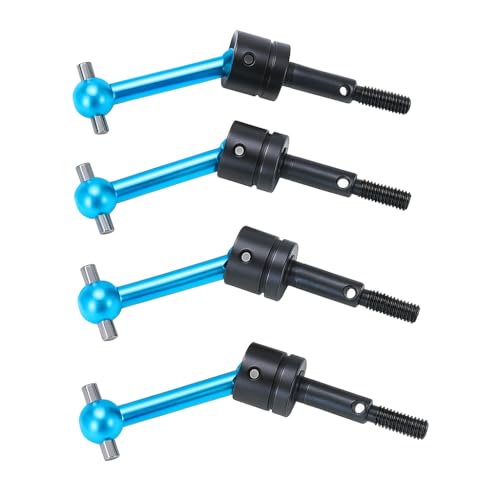 ZAWELIYO 4-teilige CVD-Antriebswelle aus Aluminiumlegierung TT02 Antriebswelle für TT02 1/10 Fernbedienungsauto-Upgrade-Teile (Blau) von ZAWELIYO