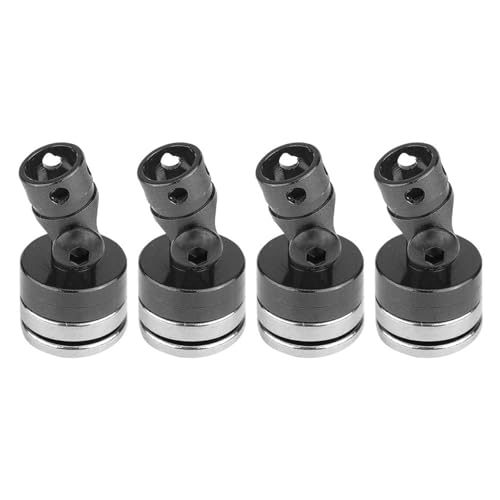 ZAWELIYO 4PCS Aluminium Magnetische Karosserie Post Mount Karosserie Post Mount RC Auto Zubehör für SCX10 4WD 1/10 Elektrische RC Auto (Schwarz) von ZAWELIYO