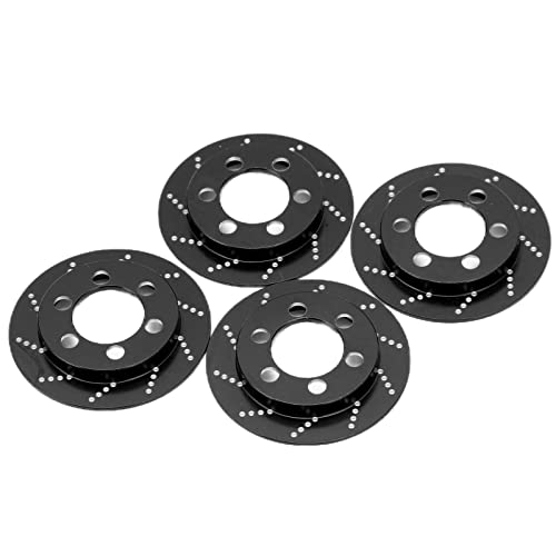 ZAWELIYO 4PCS RC Aluminiumbremsscheiben -Simulationsrad -Upgrade -Kit für 1,9 -Zoll - 1/10 RC Crawler Car (Schwarz) von ZAWELIYO