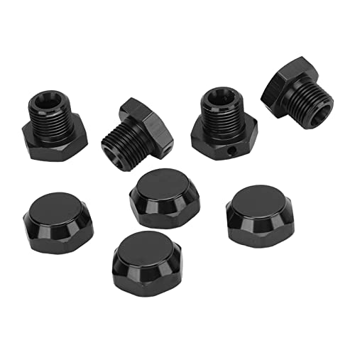 ZAWELIYO 4PCS RC Rad HEX -Koppler -Kit, Professionelle Spielzeugauto Aluminium -Leichtmetallrad -HEX -Hubs Adapter für Arrma 1/8 RC -Auto (Schwarz) von ZAWELIYO