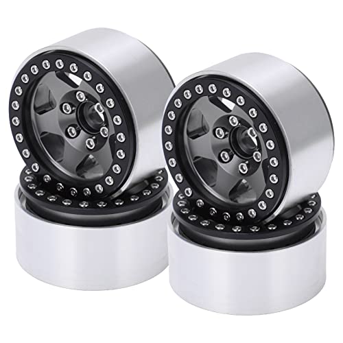 ZAWELIYO 4pcs 1,9 RC Car Hub Aluminiumlegierung, Allen Beadlock Wheel Rim Hub für 1:10 RC Crawler, Axial SCX10 90046 AXI 03007, MST (Ti Farbe) von ZAWELIYO