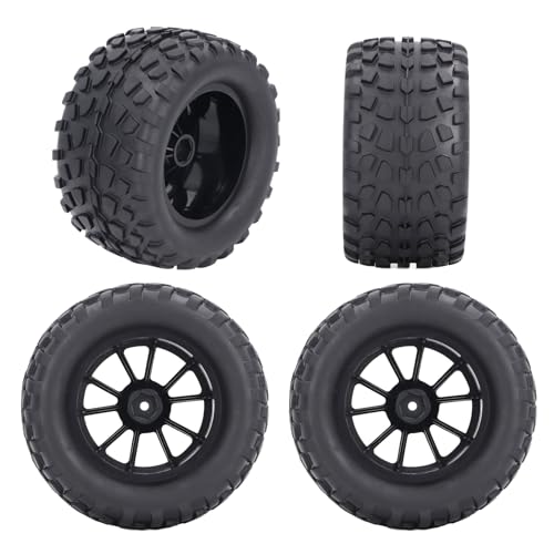ZAWELIYO 4pcs 12mm Hex 1/10 RC -LKW - & Reifen - 125 Mm/4,9in Universal 10 -Loch -Crawler -Set mit 65 -mm -Gummireifen von ZAWELIYO