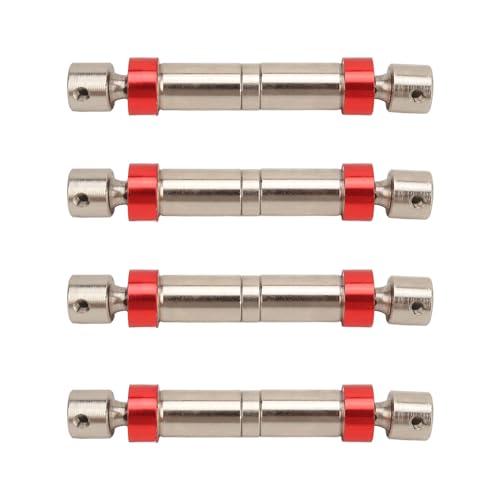 ZAWELIYO 4pcs 80-100 Mm Universal Antriebswelle, RC-Stahlmischwelle Low-Rausch-RC-Auto-Upgrades für 1/10 Axial SCX10 90046 CC01 1/10 (Silber) von ZAWELIYO