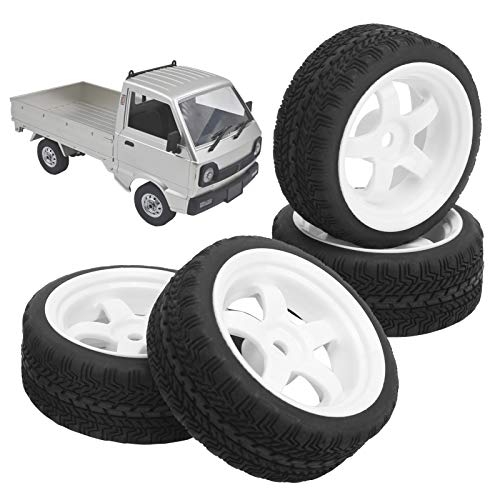 ZAWELIYO 65 Mm Nicht-Schlupf-RC-Gummi-Reifen-Rad-Upgrade-Zubehör für WPL D12 RC-Auto, 1/10 RC-, 4pcs mit Klarer Textur und Ausgezeichnetes Finish von ZAWELIYO