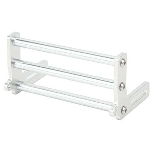 Zaweliyo Aluminium Front RC Stoßfänger für SCX10 1/10 RC Crawler - 3 Mm Dicker Steinschutz mit Winch Mount | Anti-Kratzer-Off-Road-Stoßfänger (Silber) von ZAWELIYO