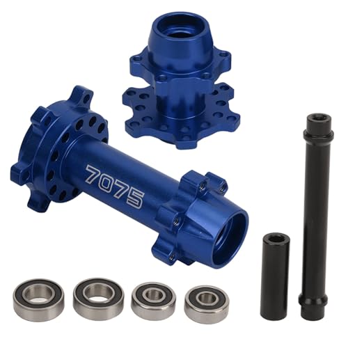 ZAWELIYO Aluminium -Motorrad -Hex -Hubs für 1/4 -Skala -Elektrofahrräder - CNC Vorne/Hinterrad -Hub -Set mit Lagern, LOSI Promoto MX Upgrade (Blau) von ZAWELIYO