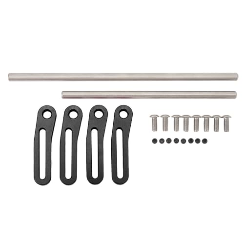 ZAWELIYO Aluminium Vordere Stoßstange Kit für 1/10 RC -Crawler - Einstellbare High -Clearance -Verstellbarer mit 16 Schrauben (Schwarz) von ZAWELIYO