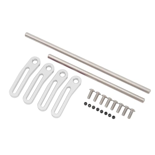 ZAWELIYO Aluminium Vordere Stoßstange Kit für 1/10 RC -Crawler - Einstellbare High -Clearance -Verstellbarer mit 16 Schrauben (Silber) von ZAWELIYO