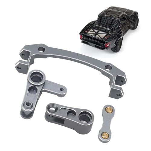 ZAWELIYO Aluminiumlenker Bellcrank für 1/8 -Skala 4x4 RC -Autos - Servo -Spar -Kit mit Lager und Schrauben, Hochtorque -Lenkanpassungs -Upgrade (Ti Farbe) von ZAWELIYO
