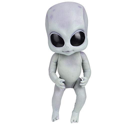 ZAWELIYO Außerirdische Puppe, Hochwertige Sammlerfigur, 35 cm Große Schwarze Augen Wasserwaschmaschinen, Geschenke für und Erwachsene Sammler (Ausländer) von ZAWELIYO