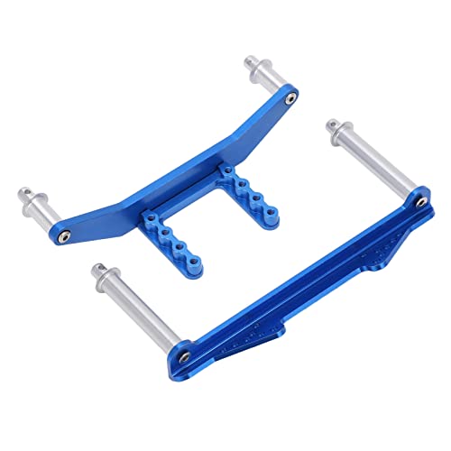 ZAWELIYO CNC Aluminium Vorderen Heckbörsenmontagen mit Körperpfosten für Slash 1/10 RC -Auto - Keine Bohranlageninstallation, Leichte Fahrgestellverstärkung (Blau) von ZAWELIYO