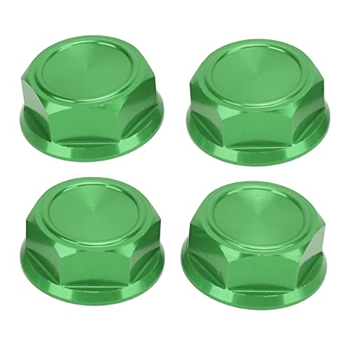Zaweliyo Professionelle Aluminiumlegierung Sechskant Wheeladmutter Staubverriegelungsmuttern Adapter RC Zubehör 4pcs 24 Mm Stabile Leistung (Grün) von ZAWELIYO