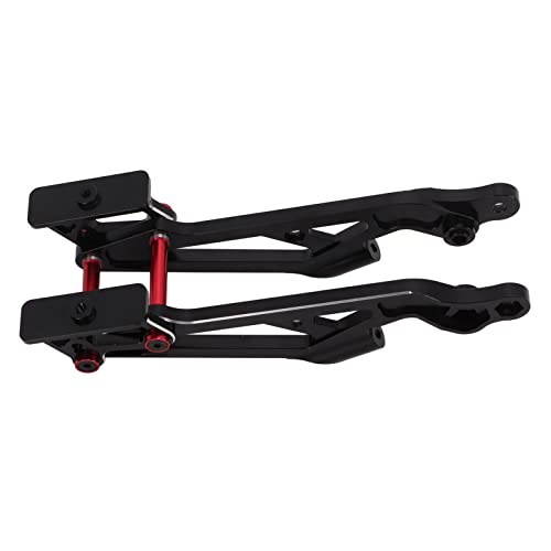 ZAWELIYO RC CNC Aluminium Heckflügelhalterung für Arrma Kraton 1/8 6s Modle - Anodierter Flügelunterstützungshalterung RC -Auto Stabilität Upgrade (Schwarz rot) von ZAWELIYO