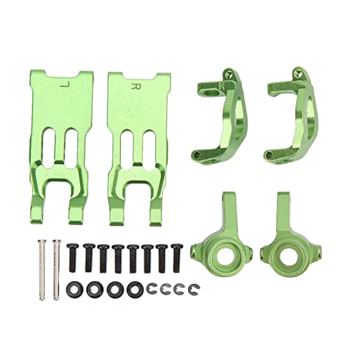 ZAWELIYO RC Frontschwung Arm Set, 1/18 Aluminiumlegierung Vorderer Unterhaltshalter mit Lenkbecher für HBX 1/18 18859e 18858e 18857e Offstraße von ZAWELIYO