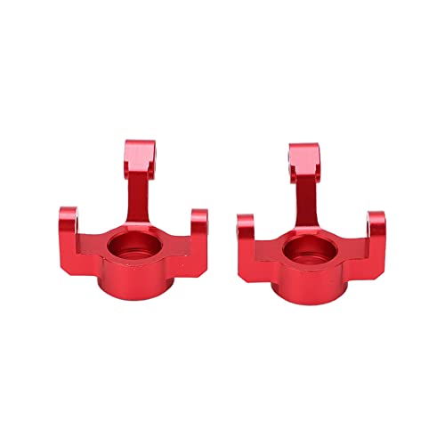 ZAWELIYO RC Metal Lenering Cup Premium Aluminiumlegierung Leichtes Lenkarm Hub-Hub-Träger für Latrax Teton 76054-1 1/18 RC-Auto (Rot) von ZAWELIYO