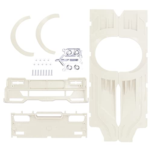 ZAWELIYO RC Wide Body Kit für WPL D12 RC Truck - ABS Kunststoff ohne Bohrmaschine Modifikation Abdeckung, Schützende Umgebung & 17 Schrauben Enthalten (154g Leicht Gewicht) (Weiß) von ZAWELIYO