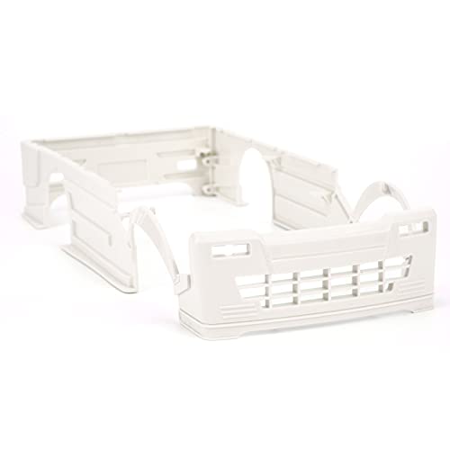 ZAWELIYO RC Wide Body Kit mit Großer Surround-Auspuffdekoration, LED-Licht, für WPL D12 RC Truck Weiß, Rüsten Sie Ihr Modellfahrzeug auf (Gelb) von ZAWELIYO