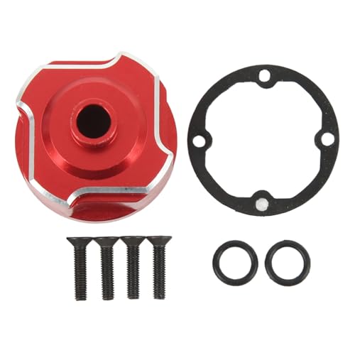 ZAWELIYO Universal Aluminium Diff Housing - Front/Mid/Heck -Chassis -Upgrades Teil für 1/8 RC -Schneecrawler Im Maßstab (Rot) von ZAWELIYO