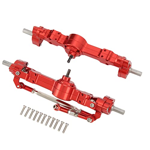 ZAWELIYO Vorne Hinter Achsen Aluminium -Legierungs -Upgrade Teile 4 Rad RC -Achsen für MN 90 99S -Serie (Rot) von ZAWELIYO