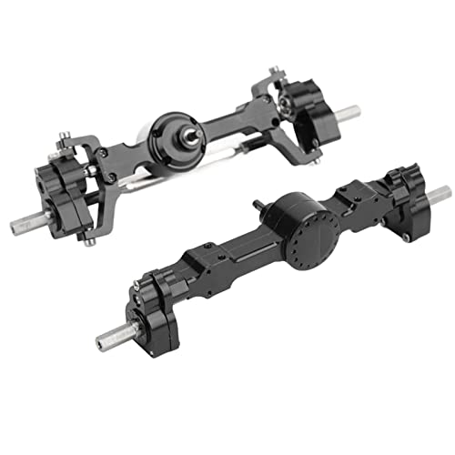 ZAWELIYO Vorne Hinter Achsen Aluminium -Legierungs -Upgrade Teile 4 Rad RC -Achsen für MN 90 99S -Serie (Schwarz) von ZAWELIYO