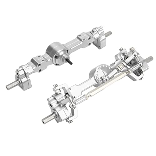ZAWELIYO Vorne Hinter Achsen Aluminium -Legierungs -Upgrade Teile 4 Rad RC -Achsen für MN 90 99S -Serie (Silber) von ZAWELIYO