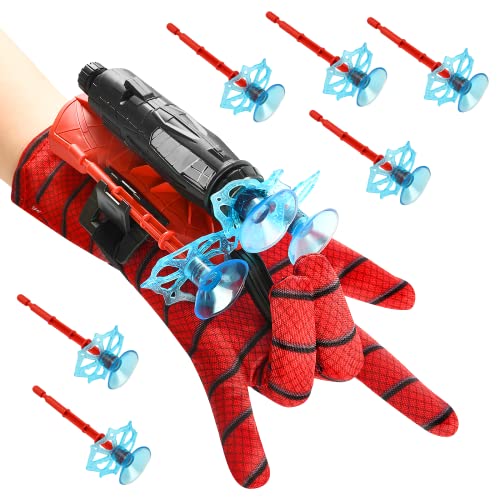 ZAZOOT Launcher Handschuh, 2 Set Spiderman Web Shooter, Spider Launcher Handschuhe, Spiderman Spielzeug Handschuh, Spiderman Handschuhe Kinder, Spiderman Web Shooter, Spiderman Handschuhe von ZAZOOT