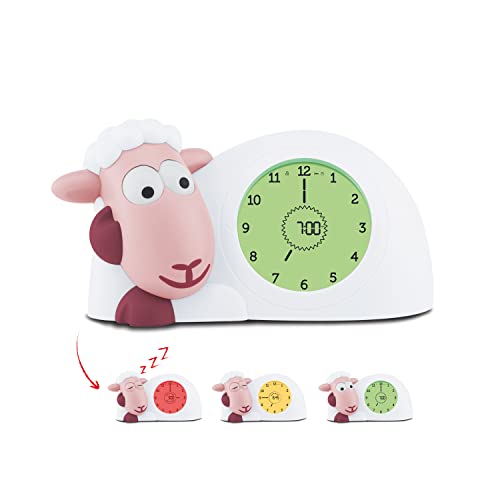 ZAZU Sam The Lamb Uhr – Schlafcoach Uhr und Nachtlicht für Kinder | Bringt Ihrem Kind mit visuellen Indikatoren bei, wann es aufwachen soll | Einstellbare Helligkeit | Automatische Abschaltung von ZAZU