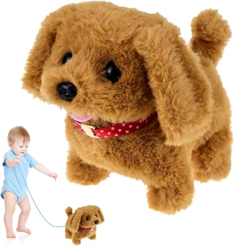ZBATHTOY Spielzeug Hund der Läuft und Bellt Hund Spielzeug KinderHund mit Leine der Läuft und Bellt for Kinder Laufender HundSpielzeug Birthday Geschenk für Kinder ab 1 2 3 4 5 6 Jahre von ZBATHTOY