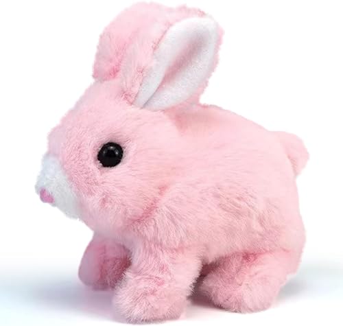 ZBATHTOY hüpfender hase,Hase Spielzeug, Bunnypal, Hüpfendes Kaninchen, Realistisches Kaninchen, Geräusche Macht und Dessen Ohren und Nase Sich Bewegen, Plüschhase für Weihnachtstag Geschenke von ZBATHTOY