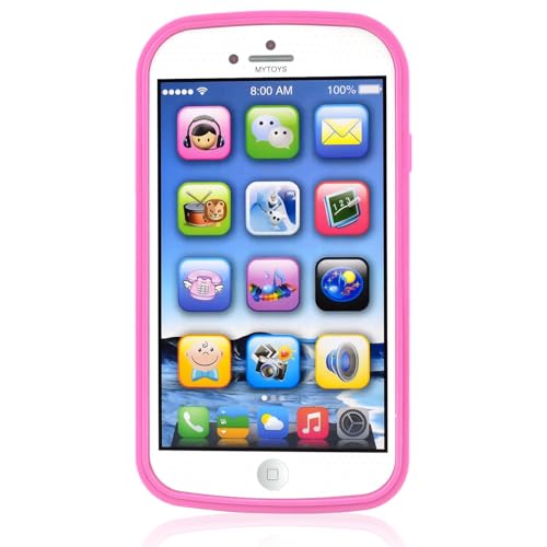 ZBATHTOY Spielzeug Handy Baby Handy Fake Telefon Spielzeug for Kinder Spielzeug Handy Telefon with Music,Light for Baby Boys Girls (Pink) von ZBATHTOY