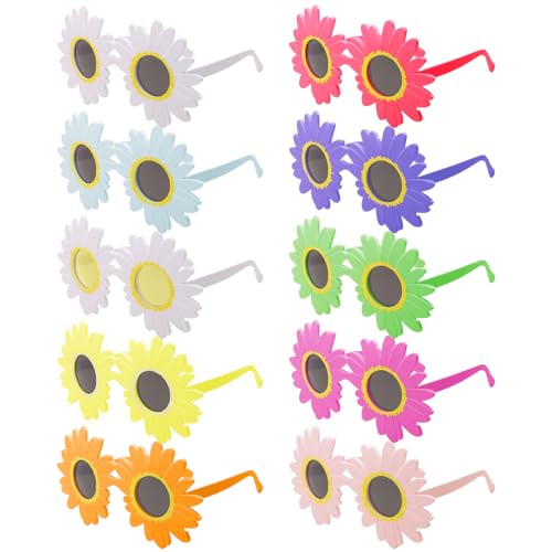 ZBHDEYG 10 Stück Gänseblümchen-Sonnenbrillen, Multicolored, Retro, Natur/Feste, Kostümbrille ZBHDEYG 10 Stück Gänseblümchen-Sonnenbrillen, Multicolored, Retro, Natur/Feste, Kostümbrille von ZBHDEYG