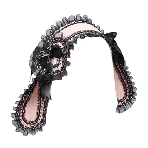 ZBIianxer Anime Maid Hairband Mit Langen Kaninchen Ohrspitze Bogenknoten Breites Haarband 2000er Kostüm Stirnband Cosplay Requisiten Kopfstücke Kopfstücke ZBIianxer Anime Maid Hairband Mit Langen Kaninchen Ohrspitze Bogenknoten Breites Haarband 2000er Kostüm Stirnband Cosplay Requisiten Kopfstücke Kopfstücke von ZBIianxer