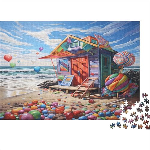 Beach Shop 1000pcs (75x50cm) Puzzles,Bunte Strand Anspruchsvolle Spielpuzzles,Geschicklichkeitsspiele Für Die Ganze Familie von ZBOLI