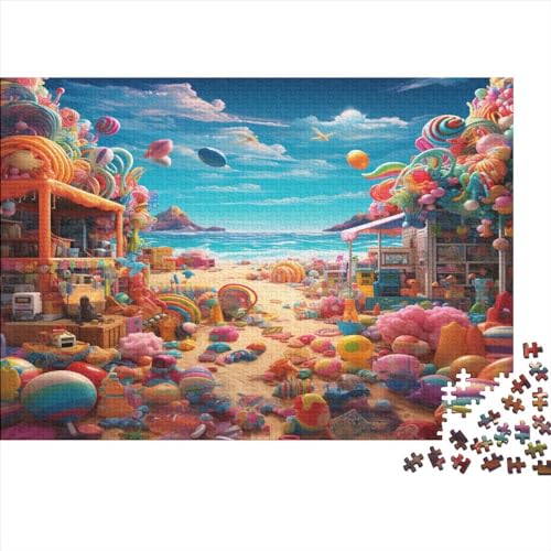 Beach Shop Puzzles 500pcs (52x38cm) Für Erwachsene Bunte Strand Puzzle Lernspiele Heimdekorationspuzzle von ZBOLI