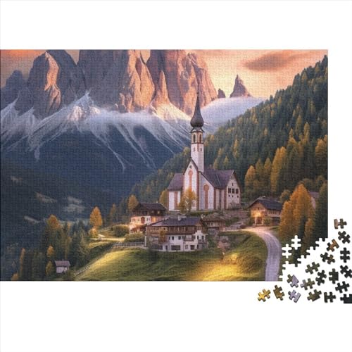 Beautiful Alps Puzzles 300pcs (40x28cm) Für Erwachsene Alpenlandschaft Puzzle Lernspiele Heimdekorationspuzzle von ZBOLI