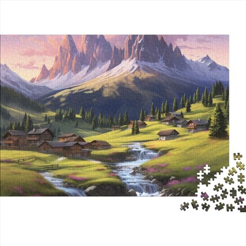 Beautiful Alps Puzzles 500pcs (52x38cm) Für Erwachsene Alpenlandschaft Puzzle Lernspiele Heimdekorationspuzzle von ZBOLI